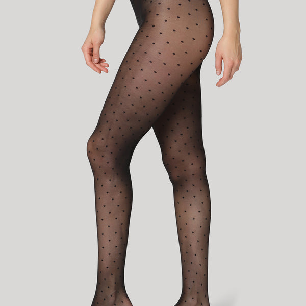 Meri 20 denier tights with polka dot embroidery: for sale at 5.99€ on